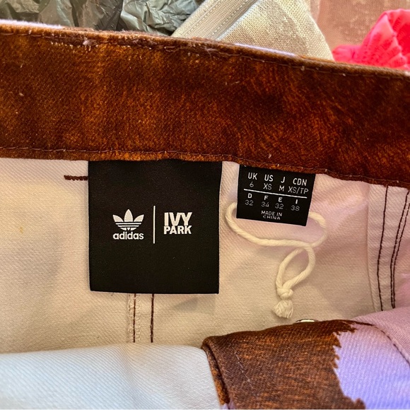 Adidas Ivy Park Brown and Purple Western Patterned Mini Skirt Sz. XS - Picture 5 of 6